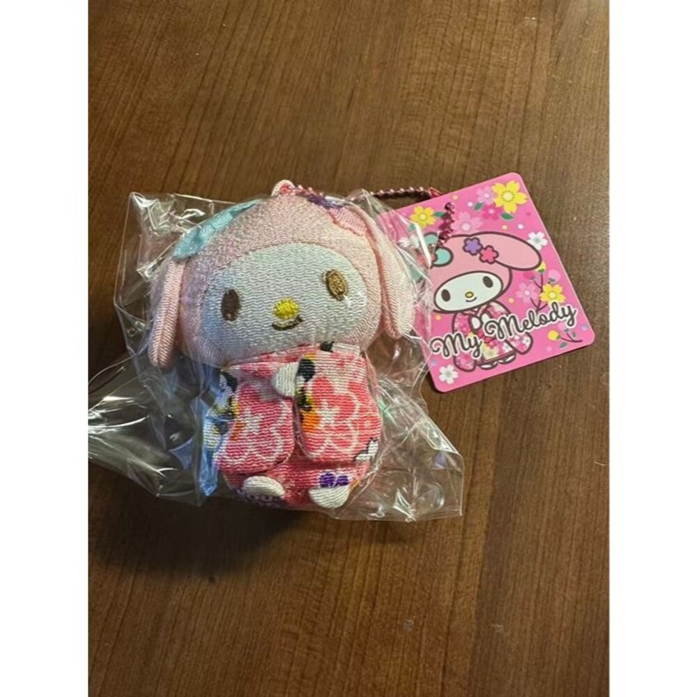 My Melody Kimono Chirimen Bag Charm Sanrio Plush Mascot Keychain Japan